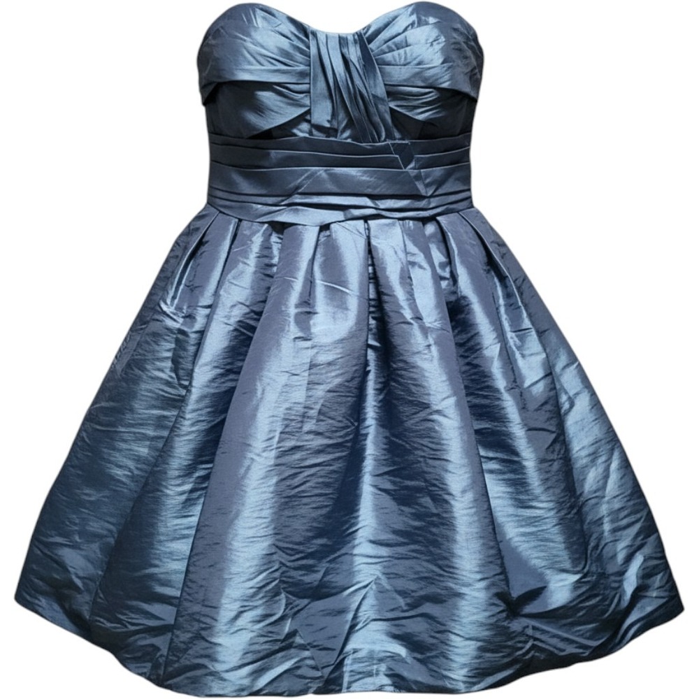 Love Lane Blue Iridescent‎ Strapless Mini Dress Party Cocktail Formal Size 14